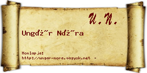 Ungár Nóra névjegykártya