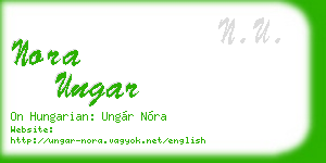 nora ungar business card